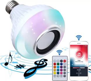 RENTOOR BRAND NEW Led Bluetooth Speaker Music Light Bulb B22 LED White + RGB Light 10 W Bluetooth Speaker