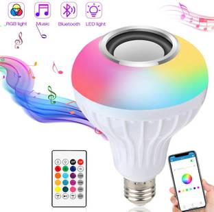 G2L BEST BUY Trending Latest Led Bulb Music B22 LED RGB Light Smart Playing Audio 10 W Bluetooth Speaker