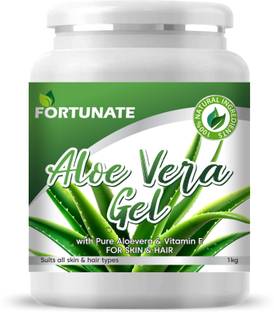 FORTUNATE 100% Pure Aloe Vera Gel for Beautiful Face, Skin & Hair
