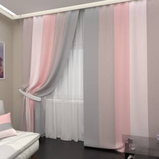 V4S 154 cm (5 ft) Window Polyester Room Darkening Curtain (Pack Of 2)