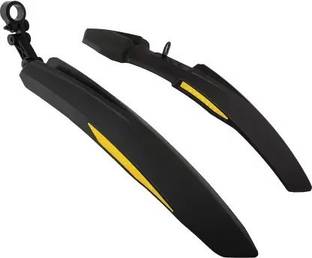 MyGodGift Bicycle Atom Mudguard with Reflective Tape,Clip-on (ORANGE ) Full Length Front & Rear Fender