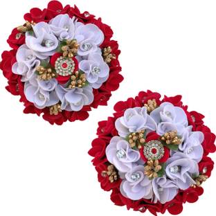 MX WOMEN HAIR STYLE Artificial  Bun Maker Juda Gajra With Stone Work For Women & Girl Hair Extension