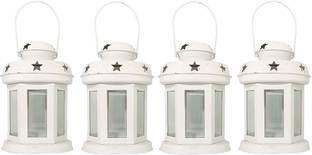 Fashion Bizz Set of 4 Hanging Lantern Decorative Showpiece  -  19 cm