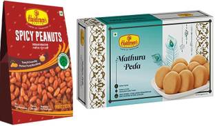 Haldiram's Nagpur Mathura Peda(250gm) and Spicy Peanuts (200gm) Combo 450gm