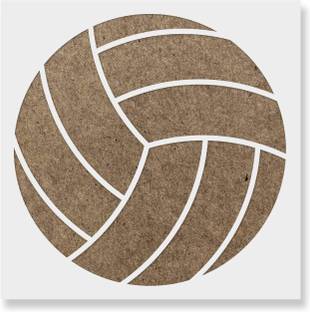 IVANA'S Art & Craft Mylar Stencil for Crafts and Decorations Size - 12" x 12" Inch USA12x12-221 Volleyball Stencil Template for Walls and Crafts - Reusable Stencils Stencil
