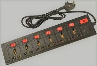 D-DEVOX SB EX SURGE PROTECTOR 6 sockets with 3m wire 6 Socket (Black,) 6  Socket Extension Boards