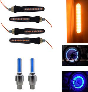 Ramanta Front, Rear, Side LED Indicator Light for Universal For Bike Universal For Bike