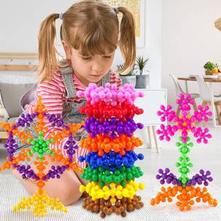 AEXONIZ TOYS Star Link Interlocking Activity Construction Building Block Toy for Kid(100 PCS)