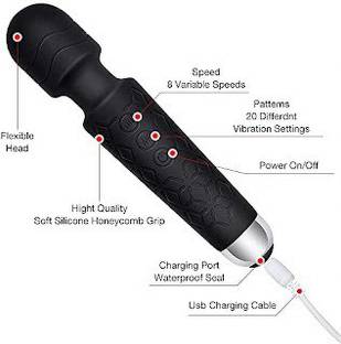 Infinite Stores Handheld Waterproof Vibrate Wand Massage Machine Rechargeable Body Massager Massager Machine for 8 Speed of Vibration Modes & Water Resistant Massager