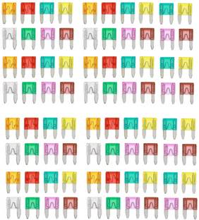 BLP Car Mini Blade Fuse | Small Fuses for Bike/Truck Pack of 80 Vehicle Fuse
