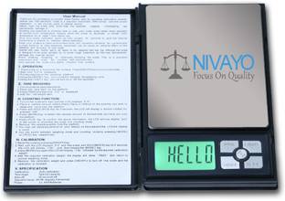 NIVAYO NOTEBOOK DIGITAL WEIGHING SCALE FOR JEWELLERY,,HOME,LAB, MULTIPURPOSE USE,WEIGH UPTO 500 GRAMS,TM-,K222(BLACK) Weighing Scale
