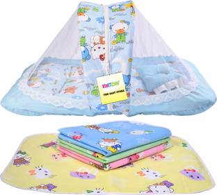 Kwitchy New Born Baby Mosquito Net Bed With Bed Protedtor