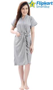 Flipkart SmartBuy Grey 3XL Bath Robe
