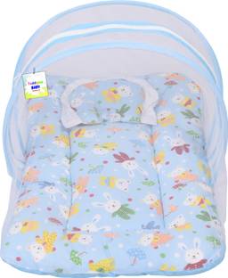 Toddylon New Born Baby Mosquito Net Bed With Cushioned Pillow Standard Crib