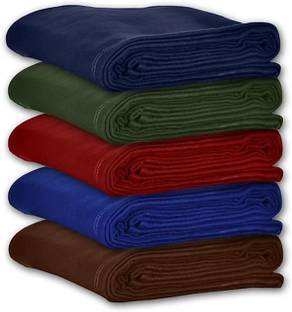 MFI Solid Single Fleece Blanket for  Mild Winter