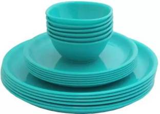 Incrizma Pack of 18 PP (Polypropylene) Pack of 18 PP (Polypropylene) Dinner Set (Microwave Safe) Dinner Set