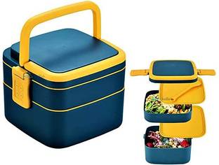 Krishn Lunch Box | Tiffin Box (Blue) 2 Containers Lunch Box