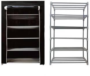 KOnline Modern, Multi Storage Collapsible, Metal Collapsible Shoe Stand