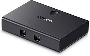 Ugreen 2In 1Out USB 2.0 Sharing Switch for 1-Button Swapping of USB Device between 2 PC