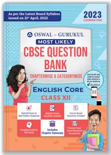 Oswal - Gurukul English Core Most Likely CBSE Question Bank for Class 12 Exam  - Chapterwise & Categorywise, Complete guide, New Paper Pattern (MCQs, Extract Based Qs, Previous Years' Board Qs)