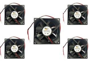 DHRUV-PRO 5pic 12V DC Fan 80X80X25MM Cabinet 3-Inch Square Cooling fan Cooling Fan Cabinet Cooler