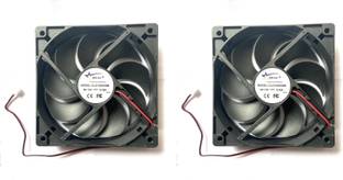 DHRUV-PRO 2pic 12 V Dc Cabinet Fan 4-Inch Square (120*120*25 MM) Cooling fan Cooler