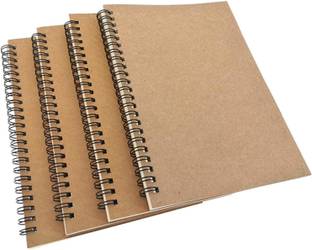 INNAXA Spiral Notebook Journal, Wire-bound Brown Square Grid Book , NotePad A5 Notebook Square Grid 100 Pages