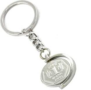 SHOKY LOOKS One Side Lord Ganesh with One Side One Rupees Indian Currency collectible Key Chain