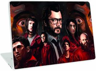 Galaxsia Money Heist D5 Vinyl Laptop Skin/Sticker/Cover/Decal Compatible vinyl Laptop Skin Compatible for 14 inch