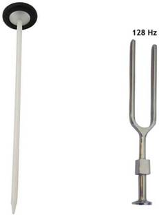NSC Tuning Fork (128Hz) with Flexible Reflex Queen Square Medical Hammer