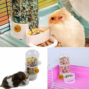 Sage Square 400ml Bottle Shaped Cage Attachment Food Feeder / Water Bowl for Hamster Plastic Pet Bowl & Bottle