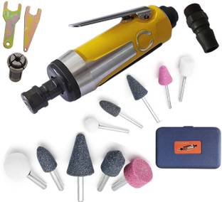 DUMDAAR Heavy duty Air Die Grinder Tools Collet Size (6mm & 3mm) Air Compressor 90psi Die Grinder with Stone Nipple collet Key set Rotary Tool