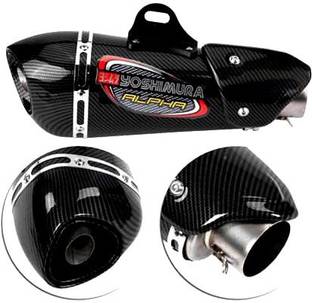 Vagary Universal Yoshimura Alpha Carbon Racing Sports Silencer / Exhaust Muffler Pipe Yamaha, KTM, Kawasaki, Honda, Suzuki, Bajaj Universal For Bike Full Exhaust System