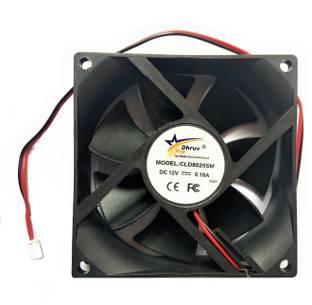 DHRUV-PRO 12V DC Fan 80X80X25MM Cabinet 3-Inch Square Cooling fan Cooling Fan Cabinet Cooler