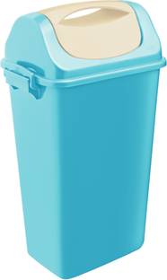 MILTON Magnum Swing Plastic Dustbin with Lid, 15 Litres, Tusker Green Plastic Dustbin
