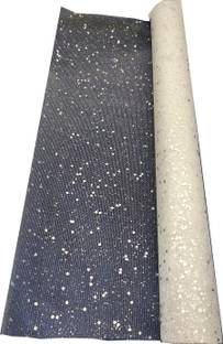 3A Featuretail 19" X 4 Yards Silver Glitter Net Fabric Roll for Decoration, Fruit/Gift Packing Polyster Gift Wrapper