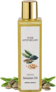 Sage Apothecary Sesame Oil for Hair Growth | Oil for Skin & Body Massage | No Artifical Ingredients Hair Oil