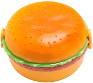 Dherik Tradworld Round Burger Shape Tiffin Box 3 Containers Lunch Box (200 ml, Thermoware) 3 Containers Lunch Box
