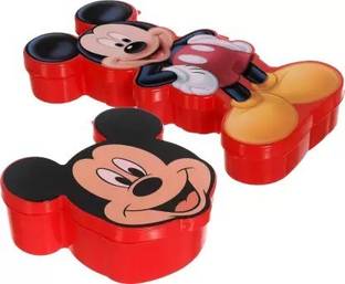 Sonanshi Mickey Mouse Lunchbox & Pencil Box Mickey Mouse Art Plastic Pencil Box