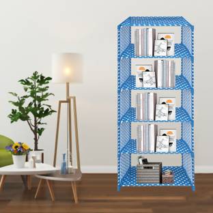 SPIRITED Plastic 6 Shelf Book Organizer Plastic Open Book Shelf
