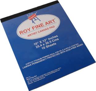 KABEER ART Canvas Pad 10X12 Acrylic Fine Grain Canvas Pad (Set of 10)