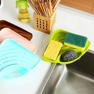 Anirudh Trader Sink Strainer Basket Corner Kitchen Triangular Multi Functional Drain Shelf Strainer