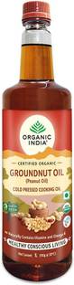 ORGANIC INDIA Groundnut Oil 1 Litre Groundnut Oil Plastic Bottle