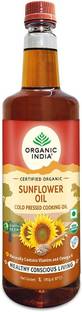 ORGANIC INDIA Sunflower Oil 1 Litre Sunflower Oil PET Bottle