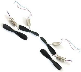 INVENTO 4pcs DC 4.2V 610 6x10mm Micro Coreless Motor With 4pcs Propeller High Speed Automotive Electronic Hobby Kit