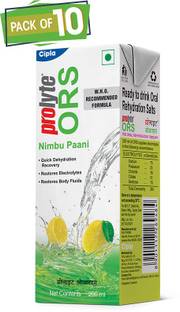 Cipla Prolyte ORS Ready to Drink Oral Rehydration Contains Electrolytes | WHO Formula Energy Drink