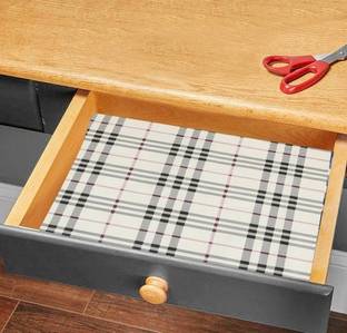 Furnish Flow Cream Line, Mat/Roll for Almirah, Wardrobe, Rack, Kitchen 5 MTR