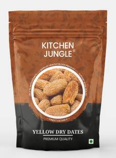 Kitchen Jungle Dates Dry Yellow/Sukha Khajoor Premium Quality (Pila Chuara) Grade- Medium Size Dry Dates
