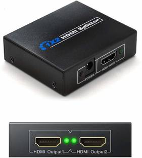 microware 1x2 HDMI Splitter 2 Ports, HDMI Splitter 1 in 2 Out, Supports 3D 4K x 2K 30HZ Full HD 1080P, Support Four TVs or Multi Monitor Adapter at Same Time Media Streaming Device