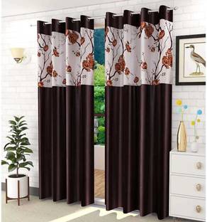 GCPL 153 cm (5 ft) Polyester Room Darkening Window Curtain (Pack Of 2)